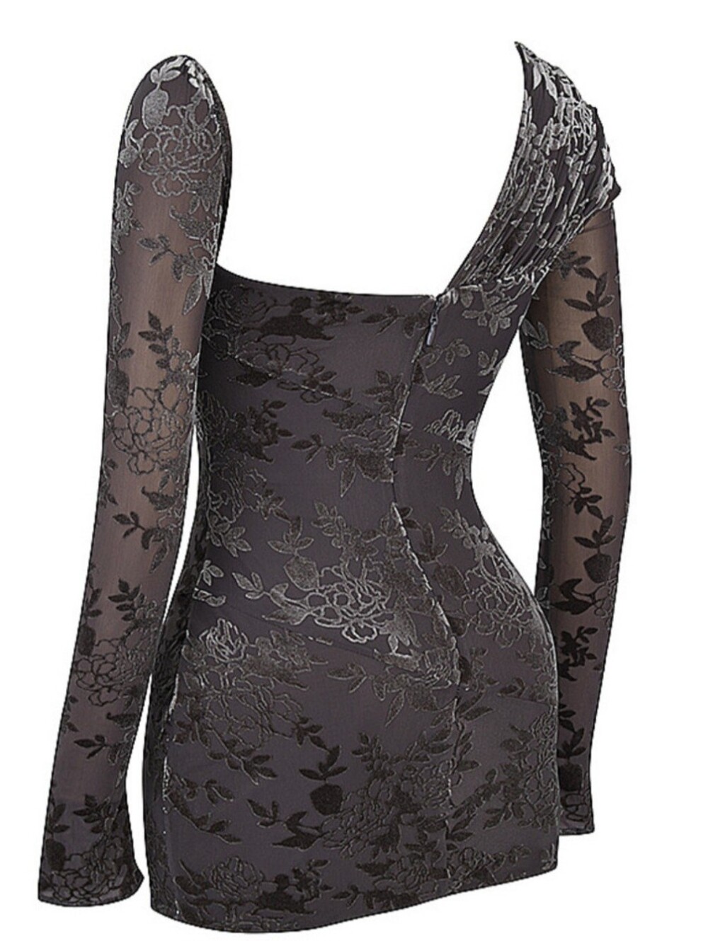 Mistress Rocks Slate Devore Mini Dress - Picture 3 of 13